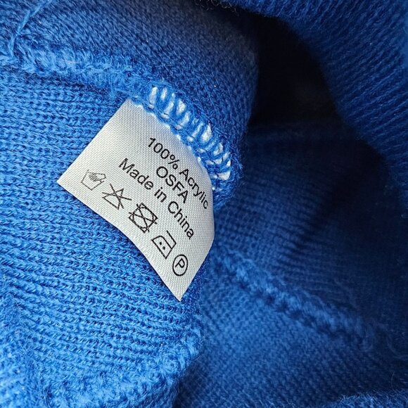 Chubbies Hat Cap Mens One Size Blue White Winter Beanie Ski Pom Pom - Picture 3 of 3